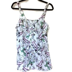 Lauren Conrad Sleeveless Peplum Top sz S